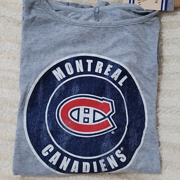 NEW Montreal Canadiens Jersey Tee NHL Logo Vintge Hockey Original Retro Brand XL - Picture 3 of 6